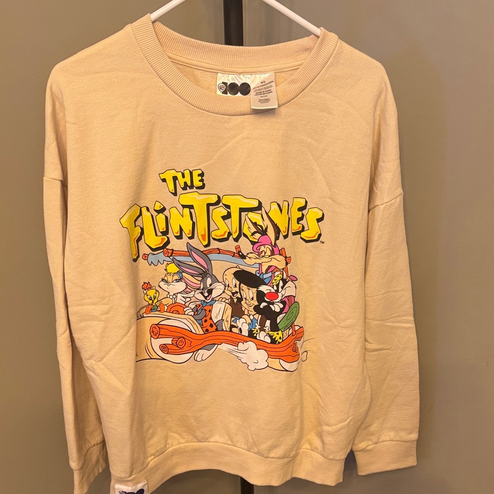 Warner Bros. The Flintstones Beige Sweatshirt
